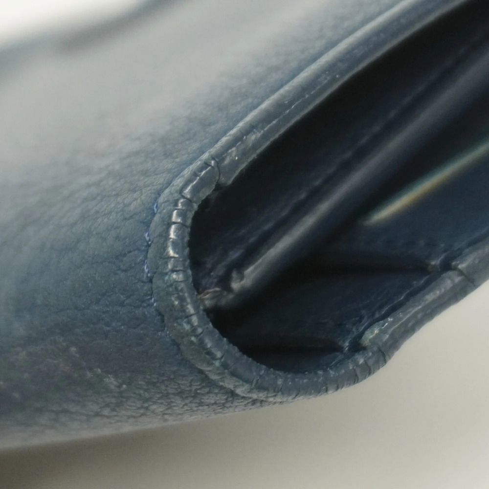 CHANEL Authentic Blue Leather Wallet - Picture 5 of 10